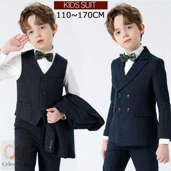 男の子 子供スーツ 3点セット 男の子スーツ フォーマルスーツ キッズ フォーマルスーツ ジュニア 七五三 紳士服 ベビー 入学式 卒業式 お宮参り 発表会 結婚式 卒業式 入園式 卒園式 子供服 110cm 120cm 130cm 140cm 150cm 160cm 170cm