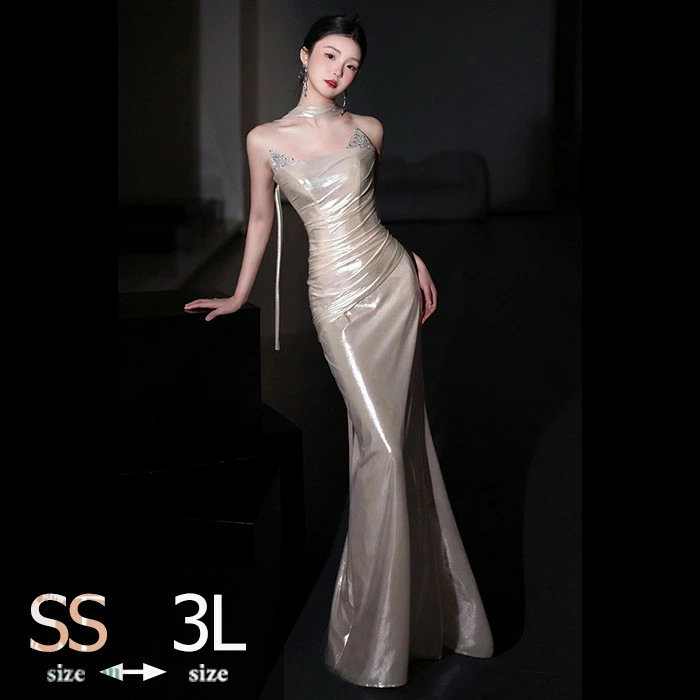 パーテイードレス ロング丈ドレス 肩出し セクシー レディース 着痩せ 発表会 演奏会 二次会 大きいサイズ エレガント 20代 30代 40代 大人 可愛い 結婚式 披露宴 フォーマルドレス