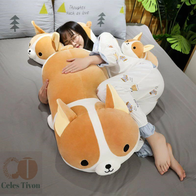 ぬいぐるみ 犬 いぬ コーギー犬 大きいサイズ かわいい もちもち 癒しグッズ ふわふわ 抱き枕 抱きまくら アニマル 動物クッション 誕生日 贈り物 プレゼント ギフト 80cm