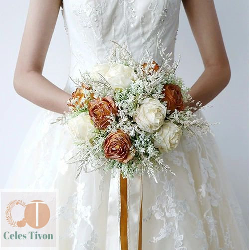 ブーケ ウエディングブーケ 花嫁 フラワー 結婚式 造花 アレンジメント ブライダルブーケ 造花ブーケ 二次会 贈答品 花束 披露宴 撮影道具 インテリア クリスマス おしゃれ 上品