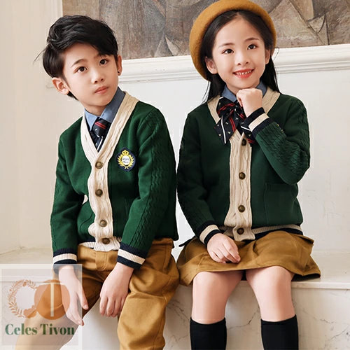5点セット 学生制服 子供制服 セットアップ セーター 子供スーツ スカート パンツ 小学生 女の子 男の子 幼稚園 学校 小学生 春 秋 冬 長袖 キッズ フォーマル 子供服 入園式 七五三 お受験 結婚式 発表会 合唱団 通園 通学 ジュニア 100/110/120/130/140/150/160/170/180