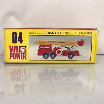 【当時物】三菱ふそう　T911型シュノーケル消防車　1/80　ミニパワー【中古】ホビー モデルカー 53H11316393