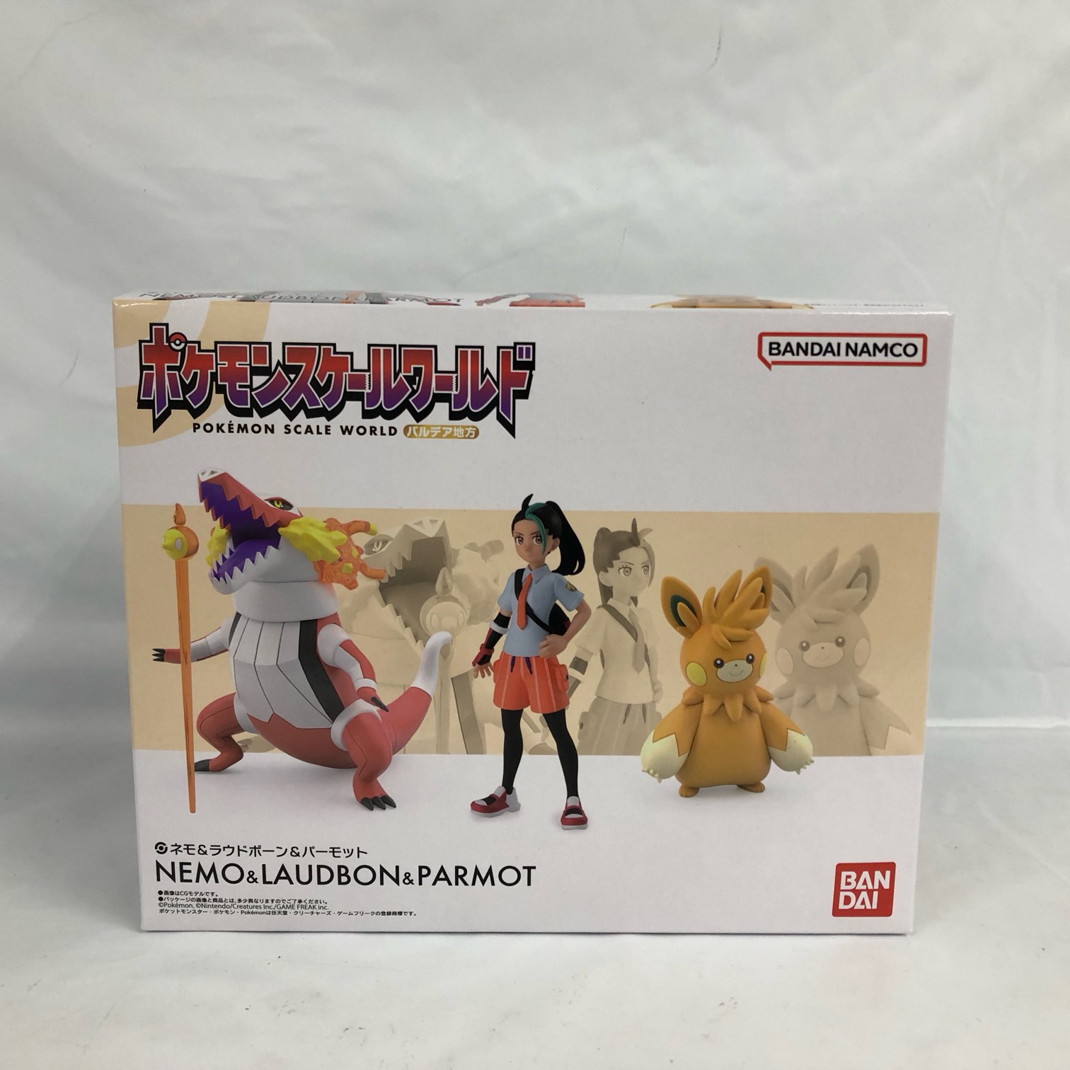 ポケモンスケールワールド パルデア地方 ネモ＆ラウドボーン＆パーモット【中古】ホビー フィギュア 53H11718809