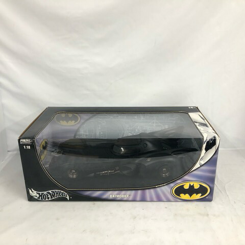 Hot Wheels 1989 Movie Batmobile 1/18 Toy Car - Matt Black B6046 バットマン【中古】余暇活動 模範例鉄道車両 53H02823096 車-おもちゃ