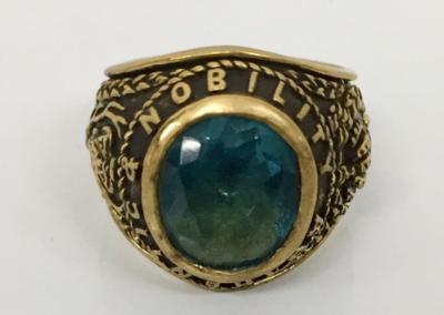2295円 時間指定不可 College Ring カレッジリング シルバー ライトブルー 古着 メンズファッション アクセサリー 53FG0905537