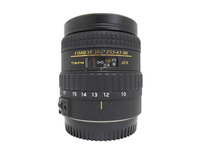 【中古】【店頭併売品】※本体のみ※ Tokina トキナー カメラ ズームレンズ キャノン用 魚眼カメラ ズームレンズ AT-X FISHEYE 10-17 F3.5-4.5 DX 2006年式 【鹿児島店】