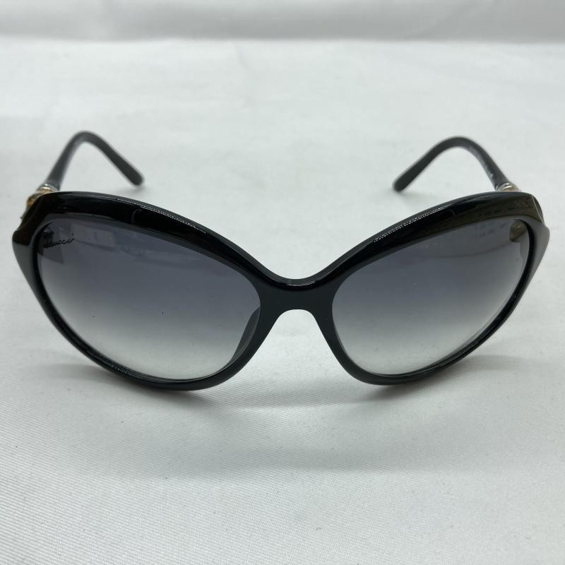 【中古】GUCCI バンブーサングラス GG3130 ブラック レディース 箱あり グッチ[19]