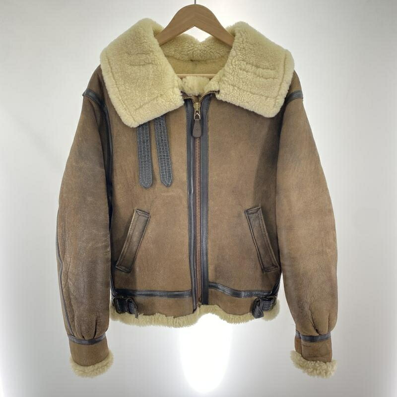 【中古】AVIREX USA製 B-3 ムートンジャケット サイズ36 茶 33H5595 アヴィレックス[91]
