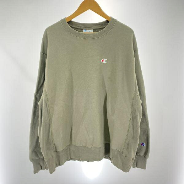 【中古】90s Champion スウェットトレーナー 大きさ2XL うす暗い緑であること はやりっ児[91]
