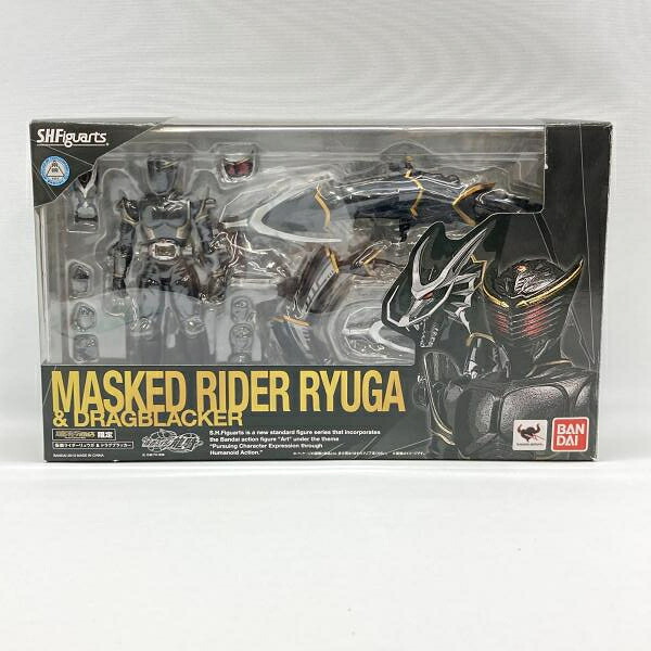 【中古】バンダイ S.H.Figuarts 仮面ライダーリュウガ＆ドラグブラッカー 開封品 仮面ライダー龍騎[97]