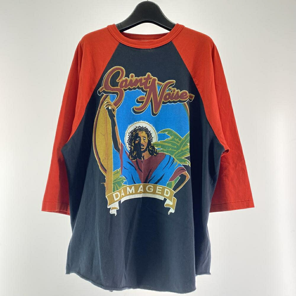 【中古】SAINT MICHAEL×LASTMAN SNT NOISE サイズL SM-HR8-0000-C27 ブラック×レッド セントマイケル ラストマン[17]
