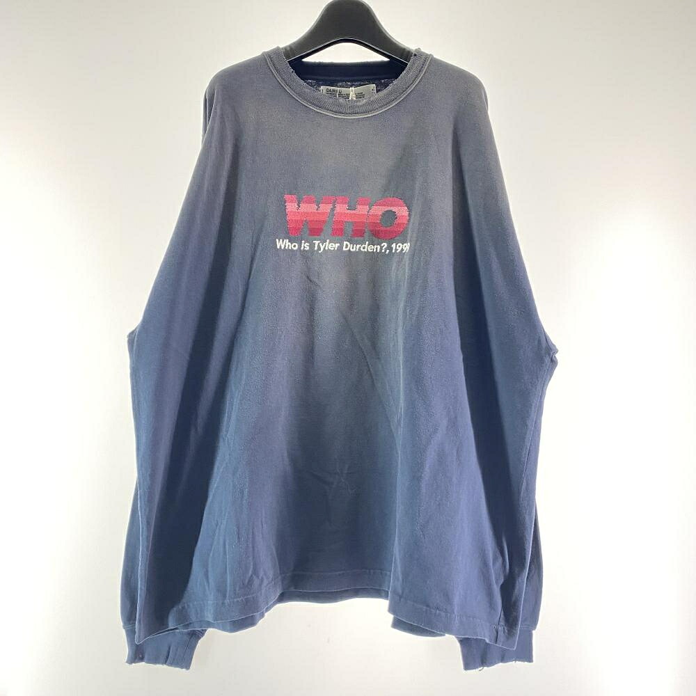 【中古】DDAIRIKU　24AW　WHO Vintage Theme Tee　C-18　ブラック　サイズF ダイリク[17]