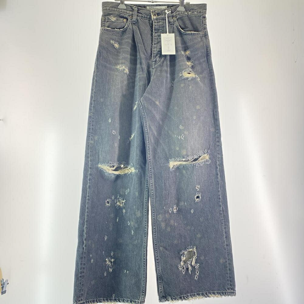 【中古】DAIRIKU　24AWD-8　Super Damage Wide Denim Pants　サイズ27(S) ダイリク[17]