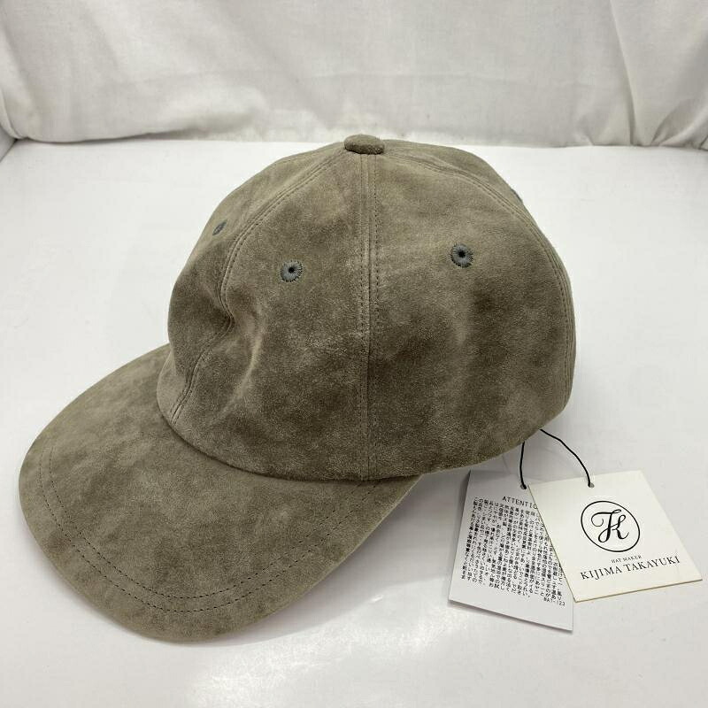【中古】キジマ タカユキ CALF SUEDE 6PANEL CAP W-242944-04 サイズ1 ベージュ[91]