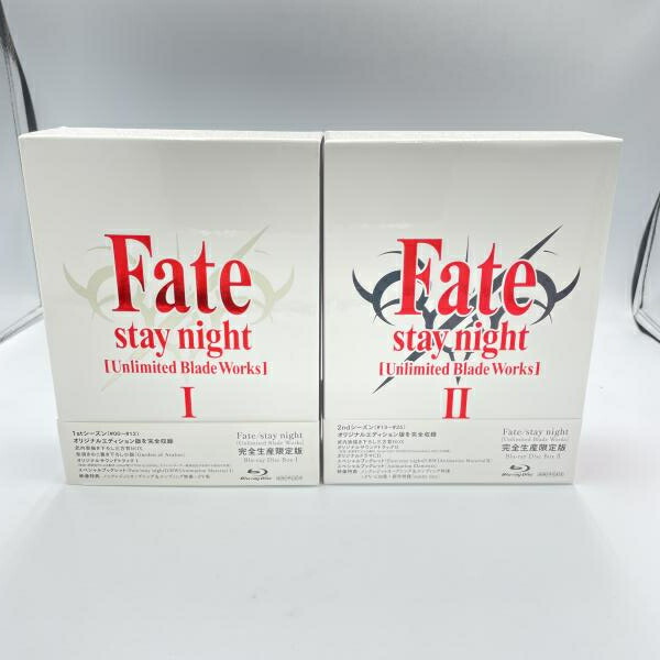 【中古】setBD）ケース割れ、ディスク1枚キズ)AmazonBOX付)Fate/stay night [Unlimited Blade Works] Blu-rayBOX 2巻ｾｯﾄ[6]