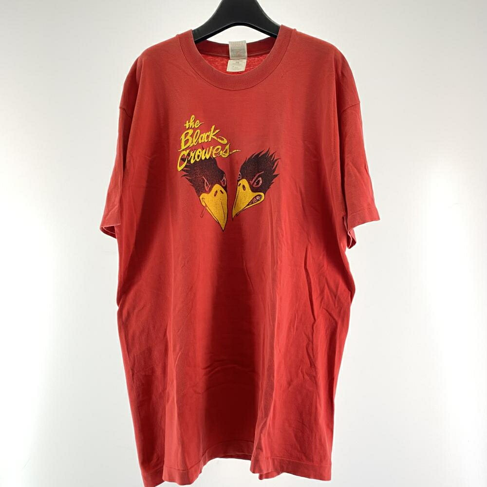 【中古】90s The Black Craws プリントTee サイズXL レッド FRUIT OF THE LOOMボディ[17]