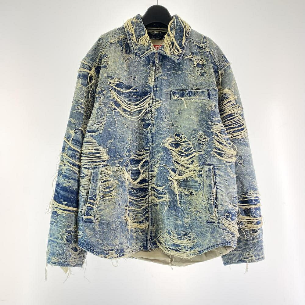 【中古】DIESEL 不都合産業ジーンズ上衣 大きさM インディゴ D-IVAR-FSG1 ディーゼル[17]