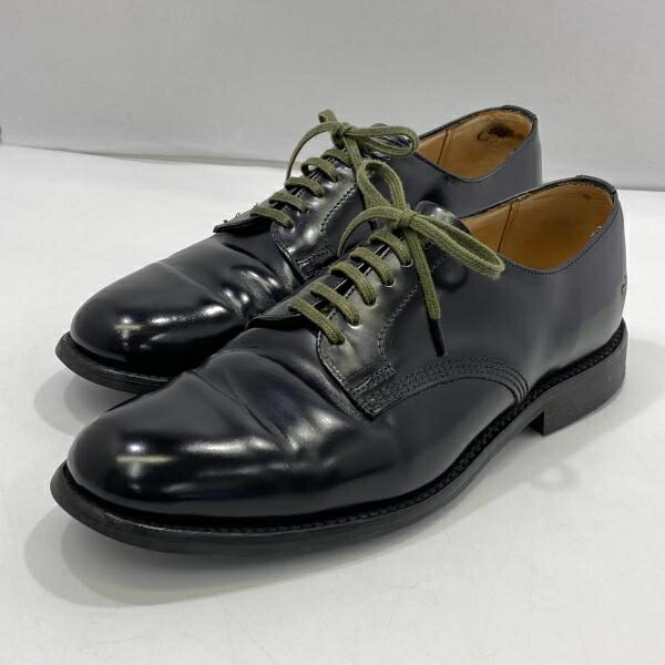 【中古】SANDERS Officer Shoe 1384B ブラック size 8 サンダース[24]