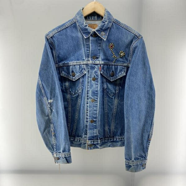【中古】Levi's 80s 70505 4thトラッカージャケット(スタッズカスタム品) インディゴ サイズ38相当 リーバイス[24]