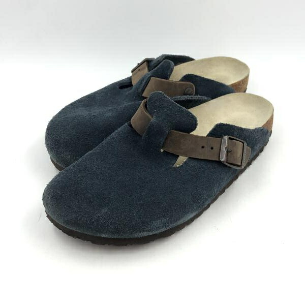 【中古】BIRKENSTOCK BOSTON 059573 ネイビー サイズ39 ビルケンシュトック ボストン[24]