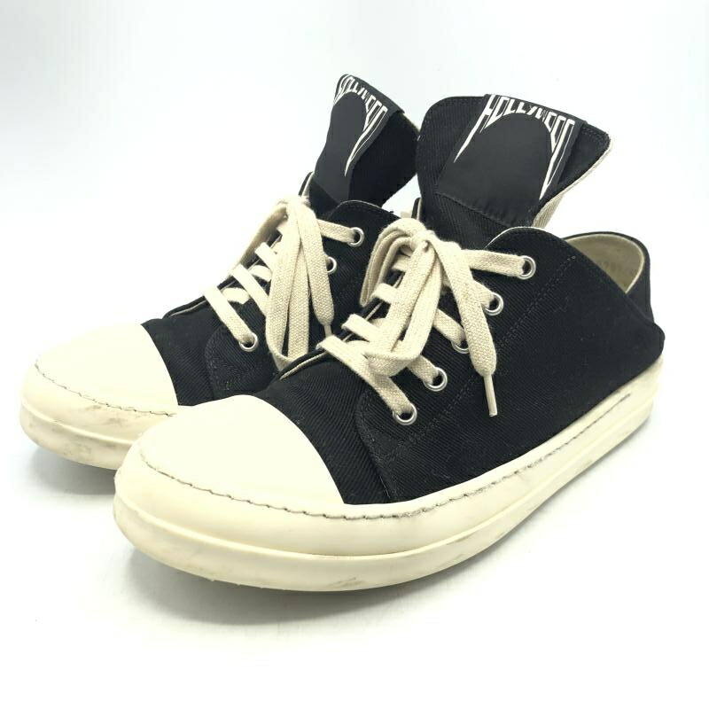 【中古】Rick Owens SLIP ON サイズ40 ブラック ホワイト DU01E3826 リックオウエンス[17]