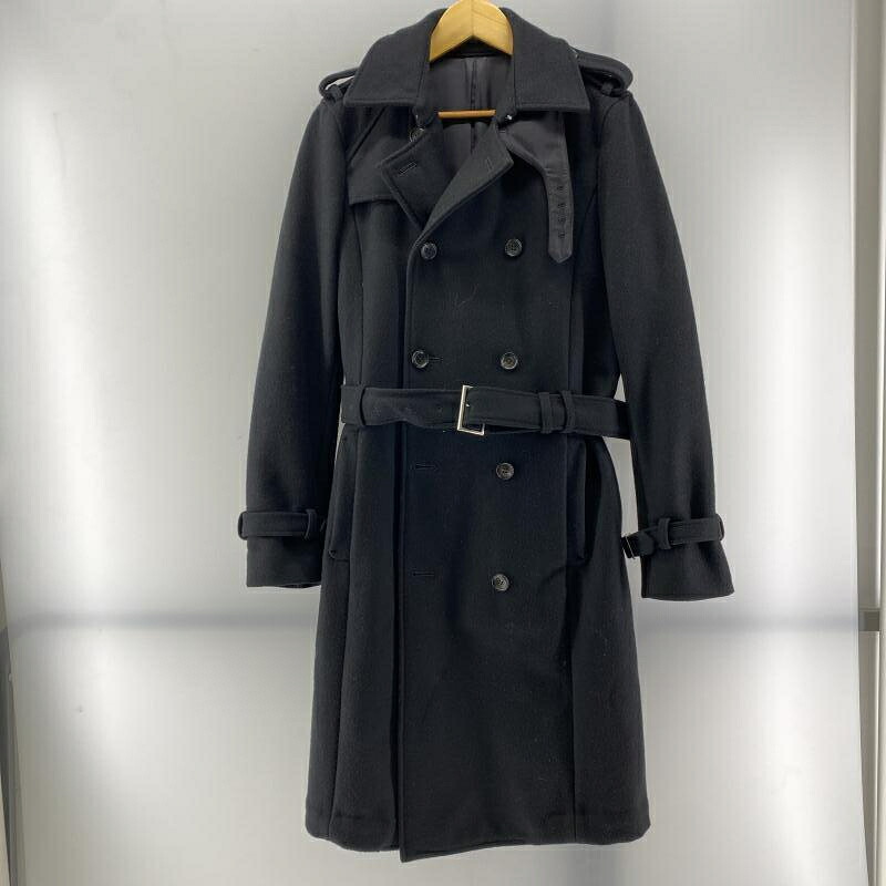 【中古】THE TWELVE ウールトレンチコート ブラック size 46 ザ・トゥエルヴ[24]