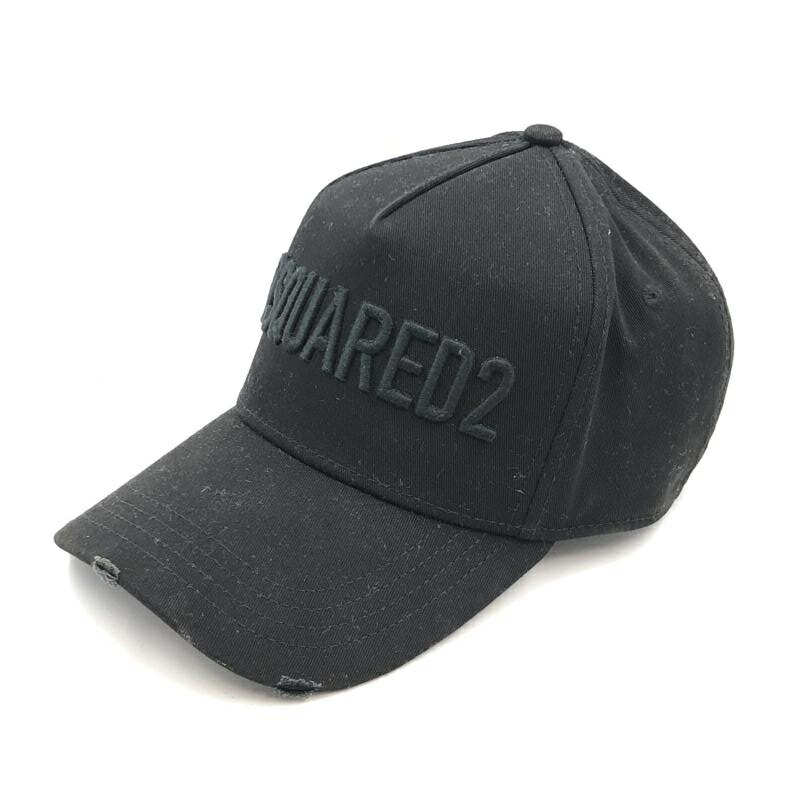 【中古】ディースクエアード DSQUARED2 ベースボールキャップ ダメージ加工 ブラック FREE ディースクエアード[24]｜お宝創庫