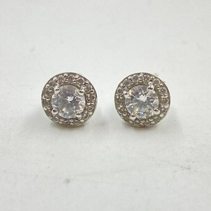 【中古】AVALANCHE 10K ピアス(セット) 7mm シルバーカラー　アバランチ[24]