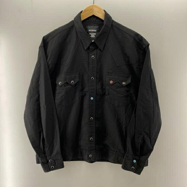 【中古】WILDSIDExHOLLYWOOD RANCH MARKET Westers Shirts Jacket ブラック M ワイルドサイド[24]