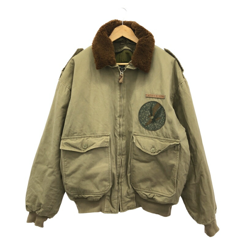 【中古】AVIREX B-10 フライトジャケット サイズL カーキ[91] の商品写真