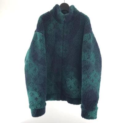 【中古】LOUIS VUITTON 23SS モノグラムジャカードフリースジャケット 大いさXXL 緑であること SQ9 HOY15W[79]