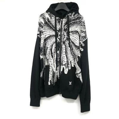 【中古】LOUIS VUITTON×Yayoi Kusama Psychedelic Flower Zip Up Hoodieo 大きさXL HON97W[79]