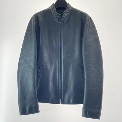 【中古】coal black なめし革上衣 黒いこと 大きさM[79]