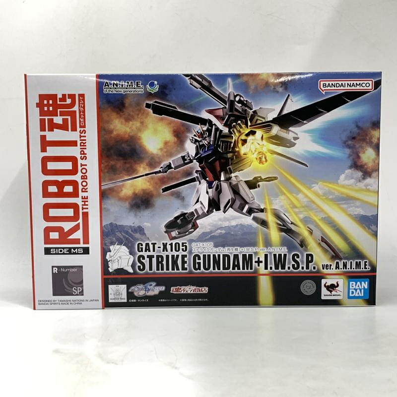 【中古】未開封）ROBOT魂 ＜SIDE MS＞ GAT-X105 ストライクガンダム(再生機)+I.W.S.P. Ver.A.N.I.M.E.[10]