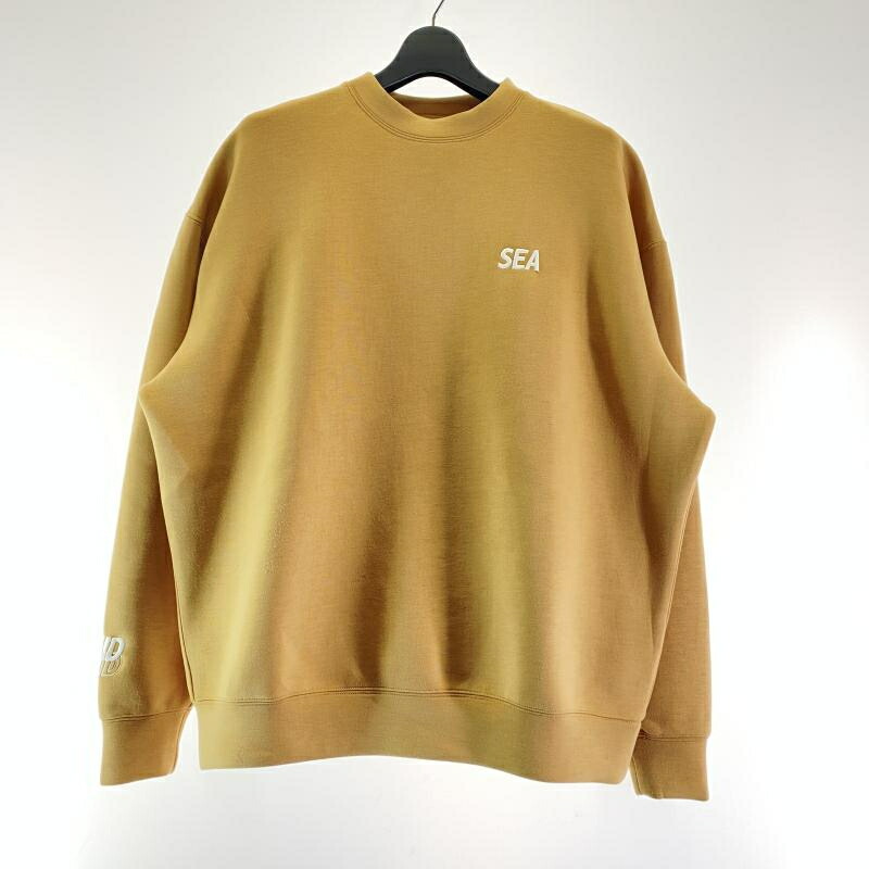 【中古】WIND AND SEA CARDBOARD CREW NECK 大きさM WDS-O-ESS-24-02-JER-02 ベージュ ウィンダンシー[17]