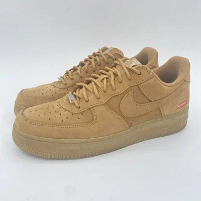 【中古】Supreme × NIKE Air Force 1 Low Flax Wheat スニーカー 28cm DN1555-200 ブラウン シュプリーム ナイキ[79]