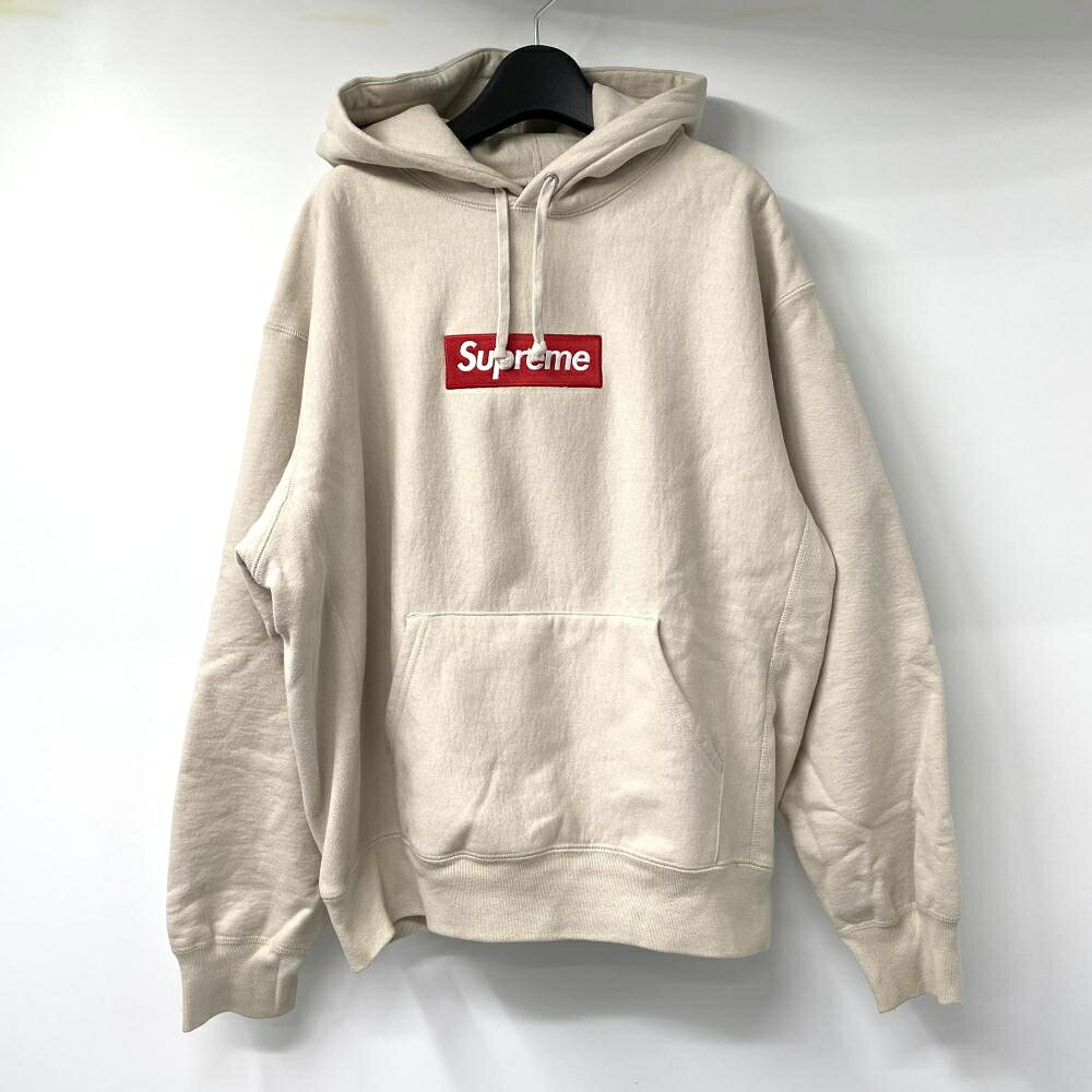 【中古】Supreme 24AW Box Logo Hooded Sweatshirt サイズM クリーム パーカー シュプリーム[17]