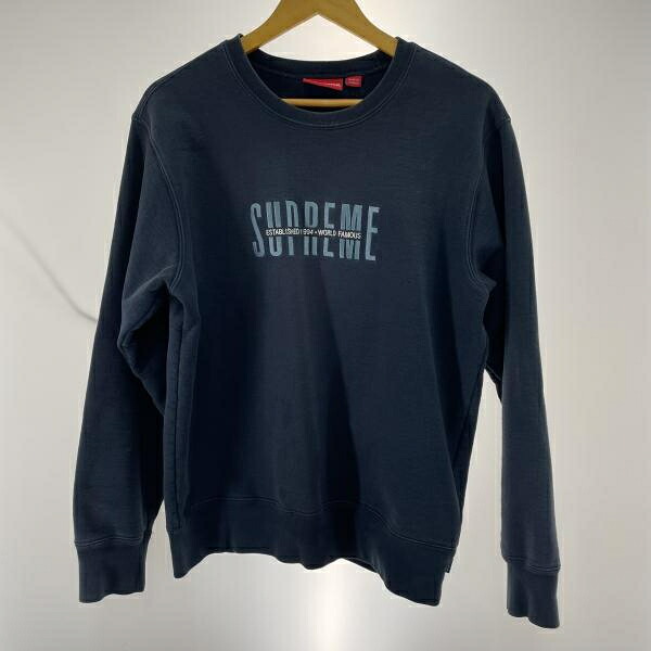 【中古】Supreme World Famous Crewneck Sweatshirs サイズM ネイビー シュプリーム[91] 9,694円