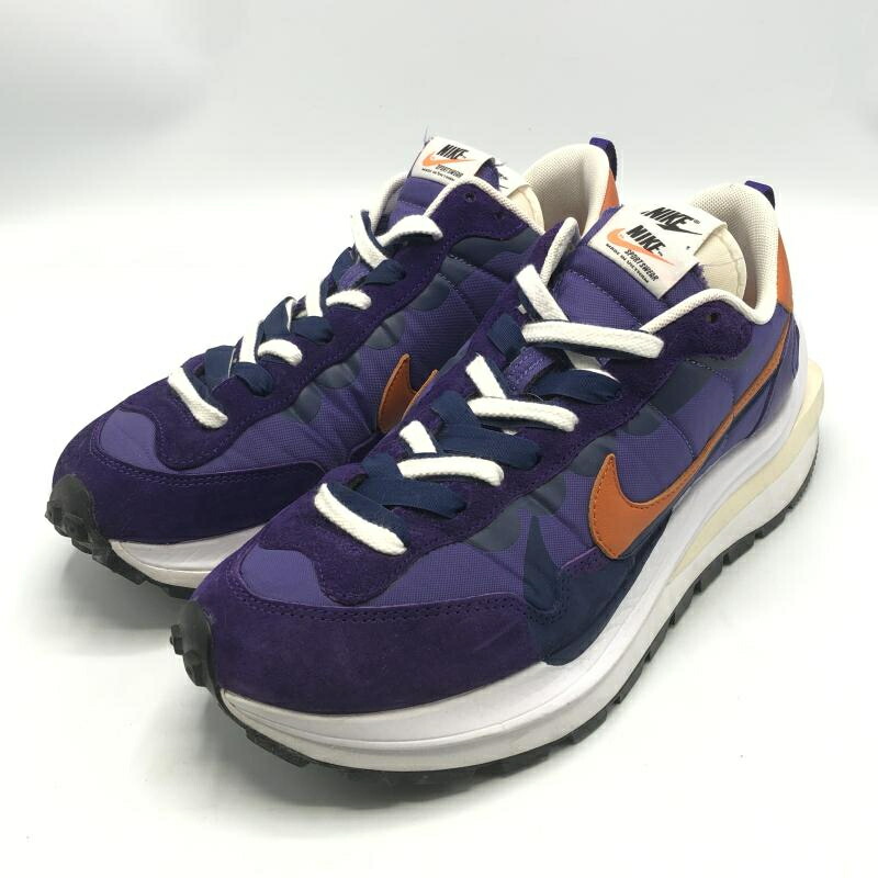 【中古】SACAI × NIKE VAPOR WAFFLE DARK IRIS スニーカー 27.5糎 DD1875-500 パープル 米国海軍 オレンジ色 サカイ ナイキ[10]