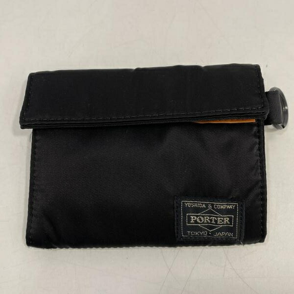 【中古】PORTER 油槽船 3つ折り紙入れ 黒いこと ボーイ[24]