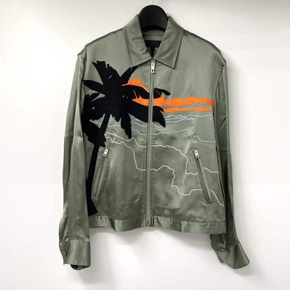 【中古】rag ＆ bone Roth Embroidered Satin Jacket 大きさXS 緑であること W274430NP 上衣 引っ敷き＆ボーン[17]