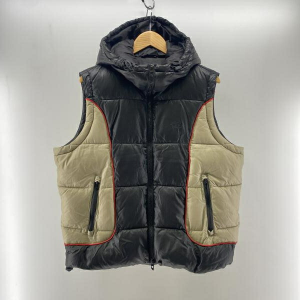 【中古】DIESEL Hooded Puffer Vest ブラック×ベージュ 46　ディーゼル[24] 27,229円