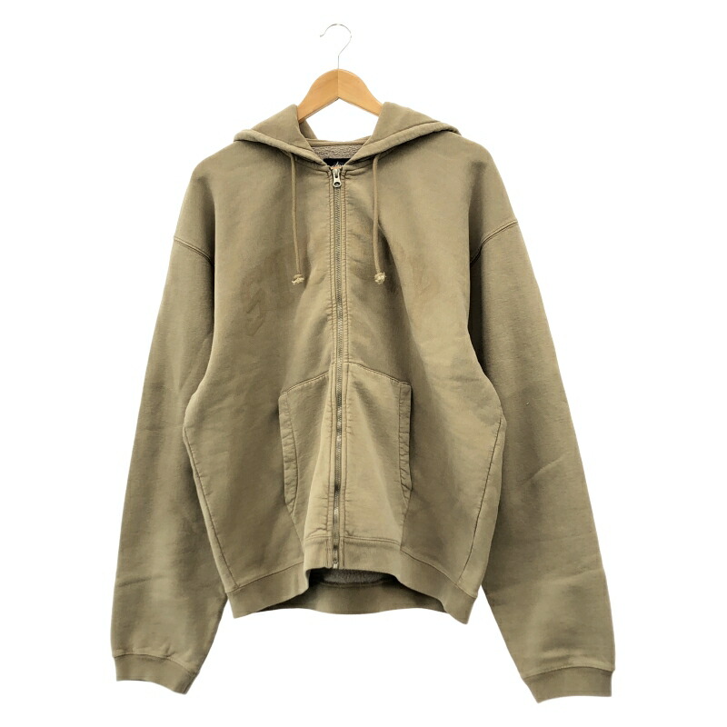 【中古】STUSSY FADED GRAPHIC ZIP HOODIE XL 118553 ベージュ ステューシー[10]