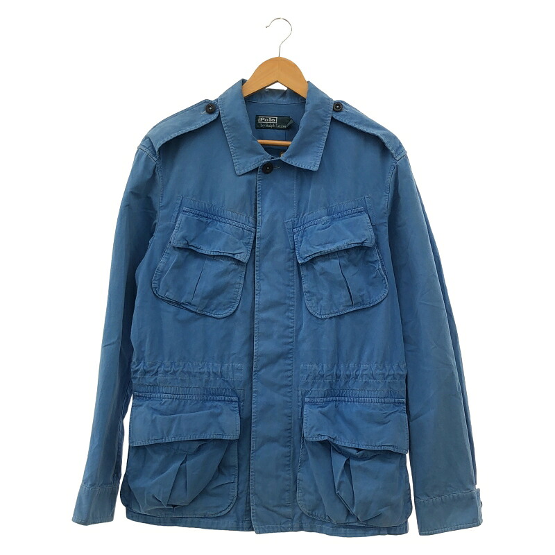 【中古】POLO RALPH LAUREN ジャングルファーティーグジャケット M 青味 ポロ ラルフローレン[10]