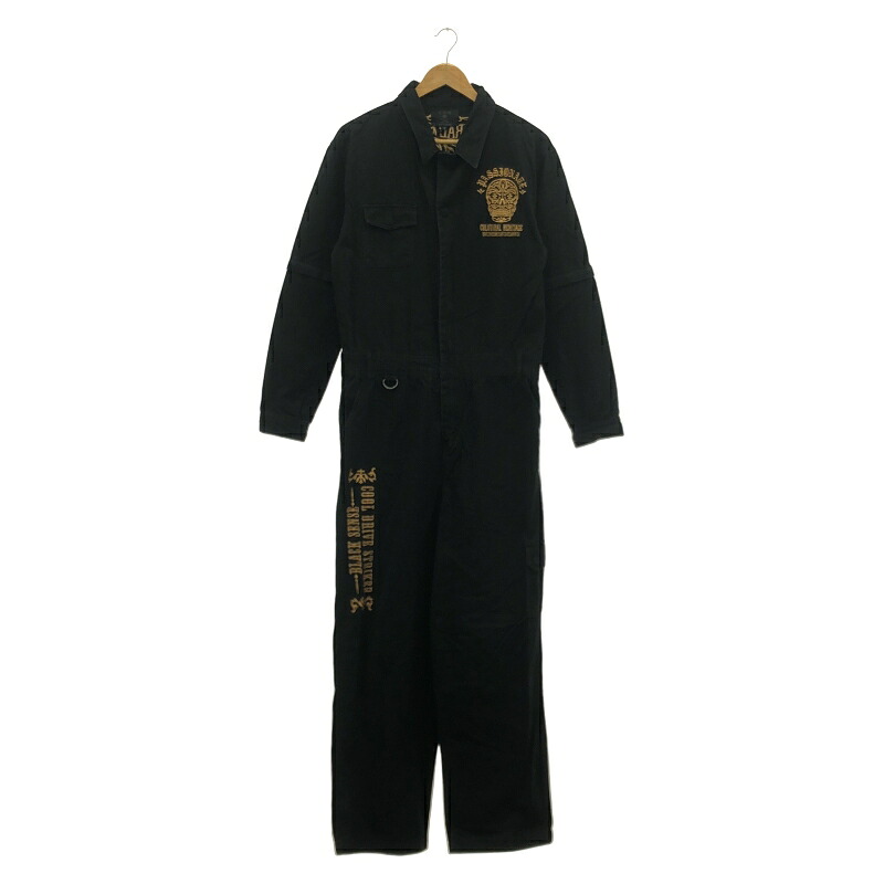 【中古】BLACK SENSE 黒 つなぎ L[79]