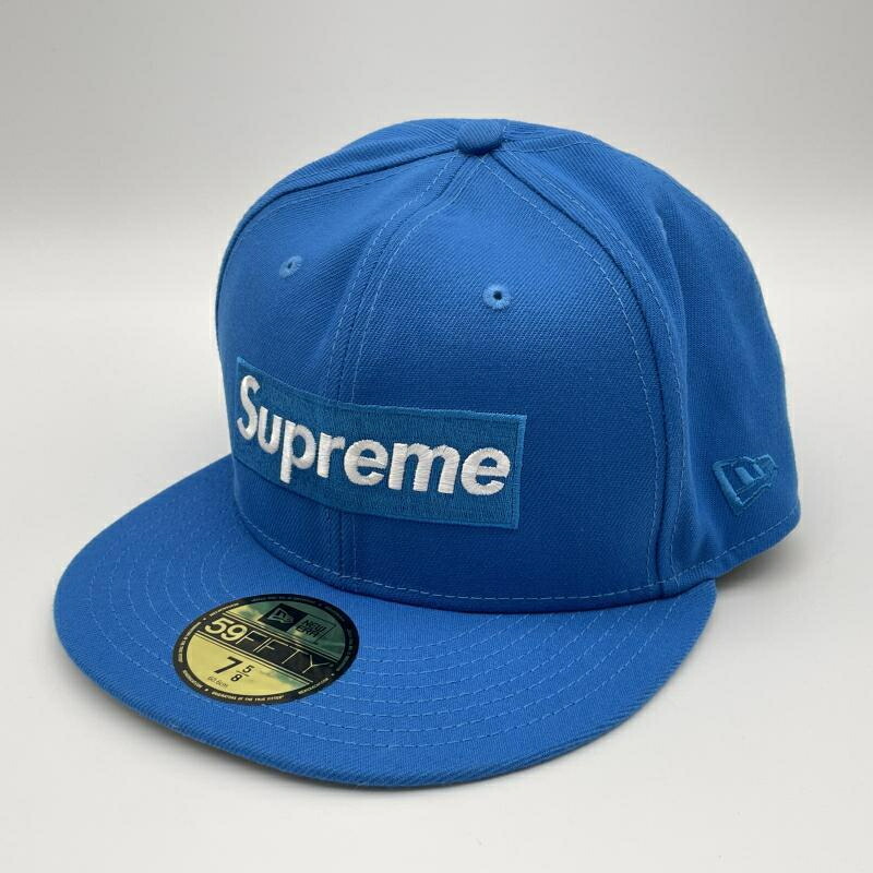 【中古】SUPREME × New Era Sharpie Box Logo Cap 7 5/8 60.6cm ブルー シュプリーム ニューエラ[10]