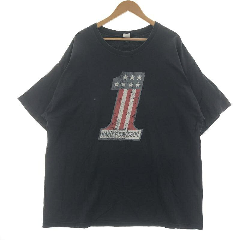 【中古】Harley Davidson 1 Tシャツ 2XL ブラック ハーレーダビッドソン[10]