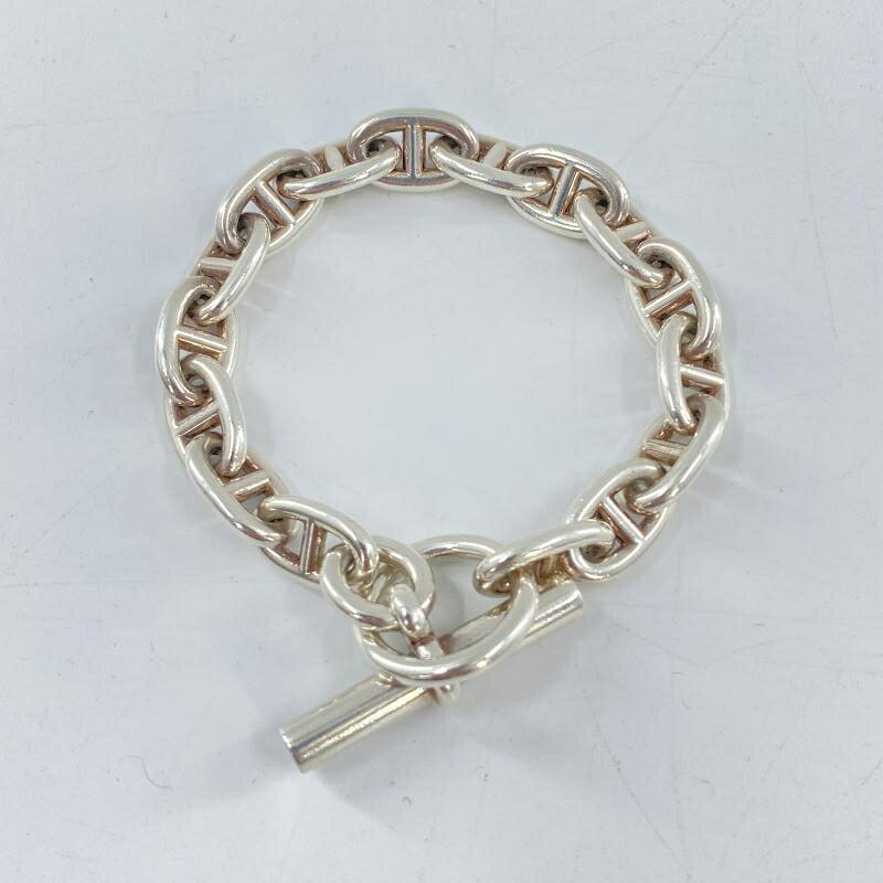【中古】HERMES シェーヌダンクルMM ブレスレット 21AW210933 シルバー エルメス 925[10]