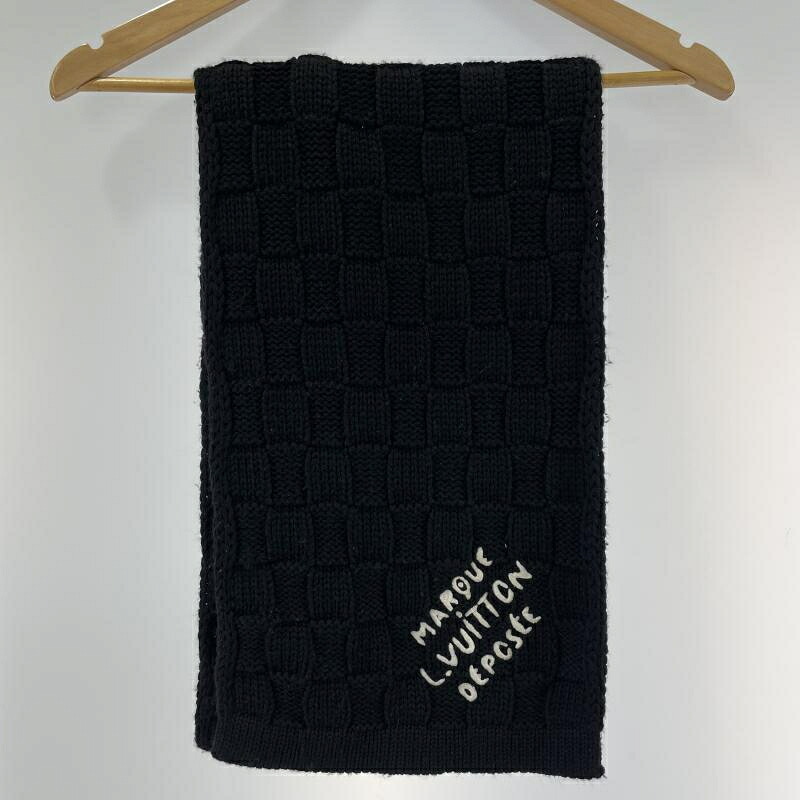 【中古】LOUIS VUITTON マフラー･ダミエ ヘリテージ スナッグ M90841 ブラック ルイヴィトン[19]