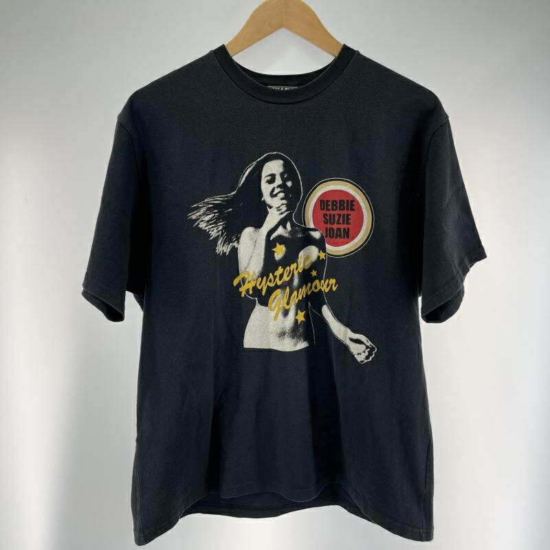 【中古】HYSTERIC GLAMOUR RUNNIN AWAY プルオーバー 黒いこと 大きさXL ヒステリックグラマー グラフィックプルオーバー 02251CT42[19]